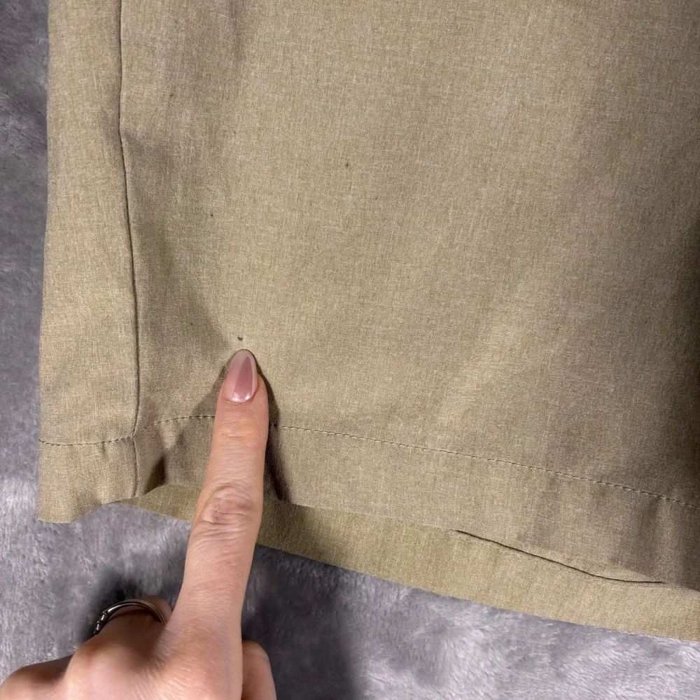 Volcom Men Shorts 36 Khaki Chino Twill Button Zipper Logo Beach Coastal Surfer‎